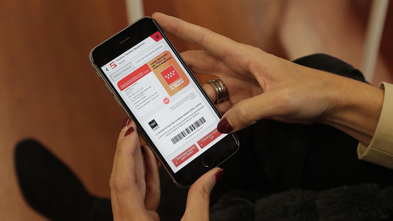 Una aplicación para llevar el carnet de familia numerosa en el móvil