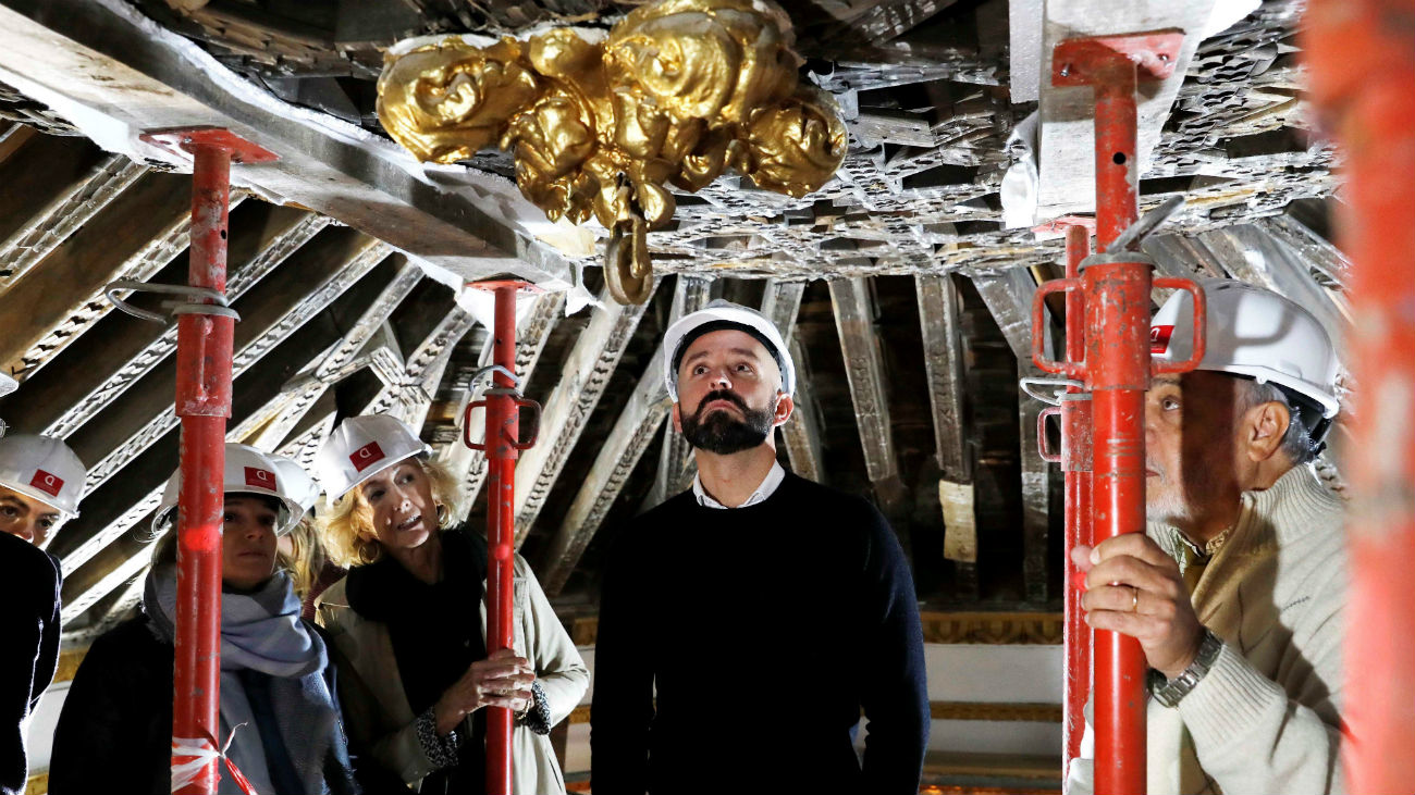 Unas obras restauran el artesonado de Santa María la Blanca de Canillejas