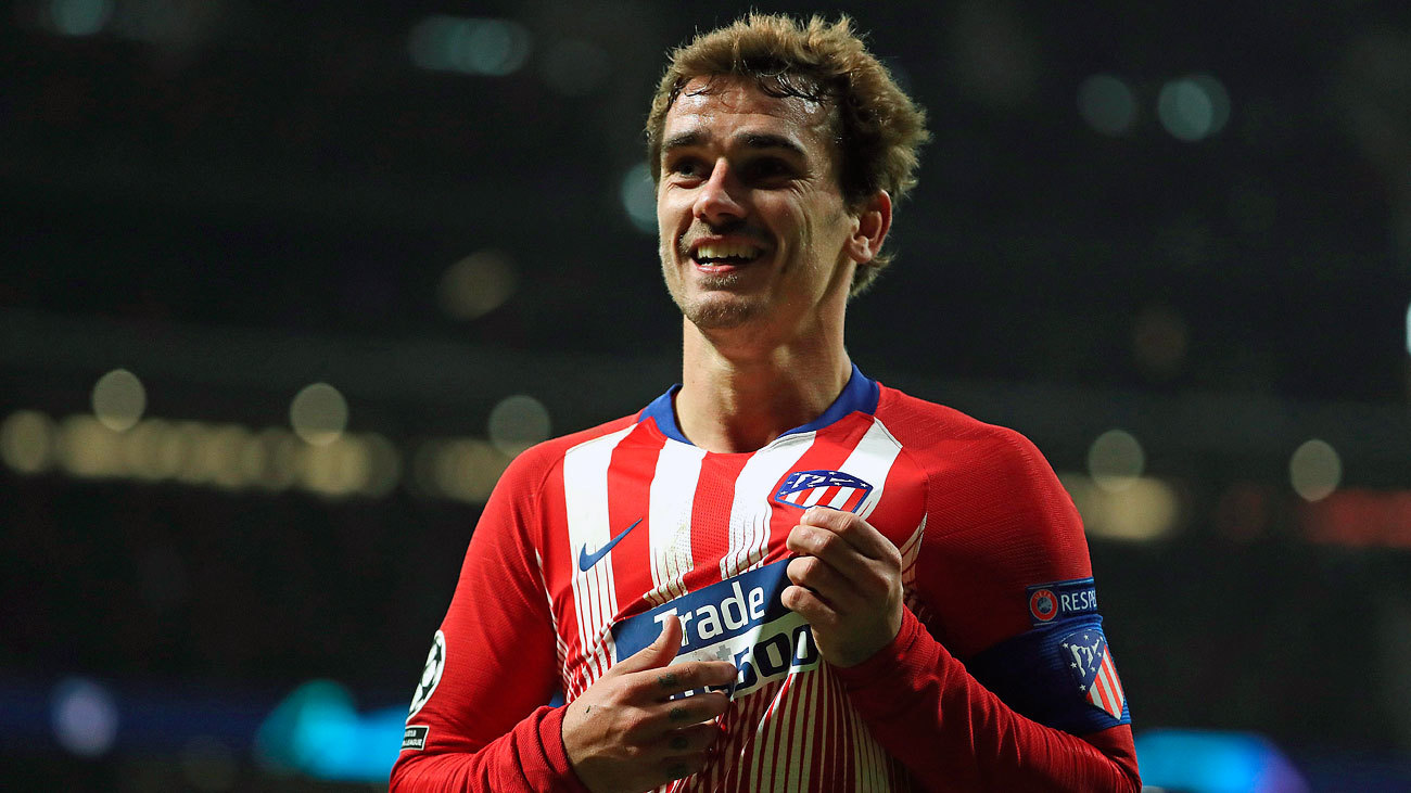 Antoine Griezmann celebra so gol ante el Borussia Dortmund en Liga de Campeones