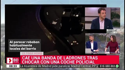 Cae una banda de ladrones tras chocar contra un coche policial en Coslada