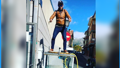 Así estuvo a punto de perder la vida un escapista en una actuación en Navacerrada