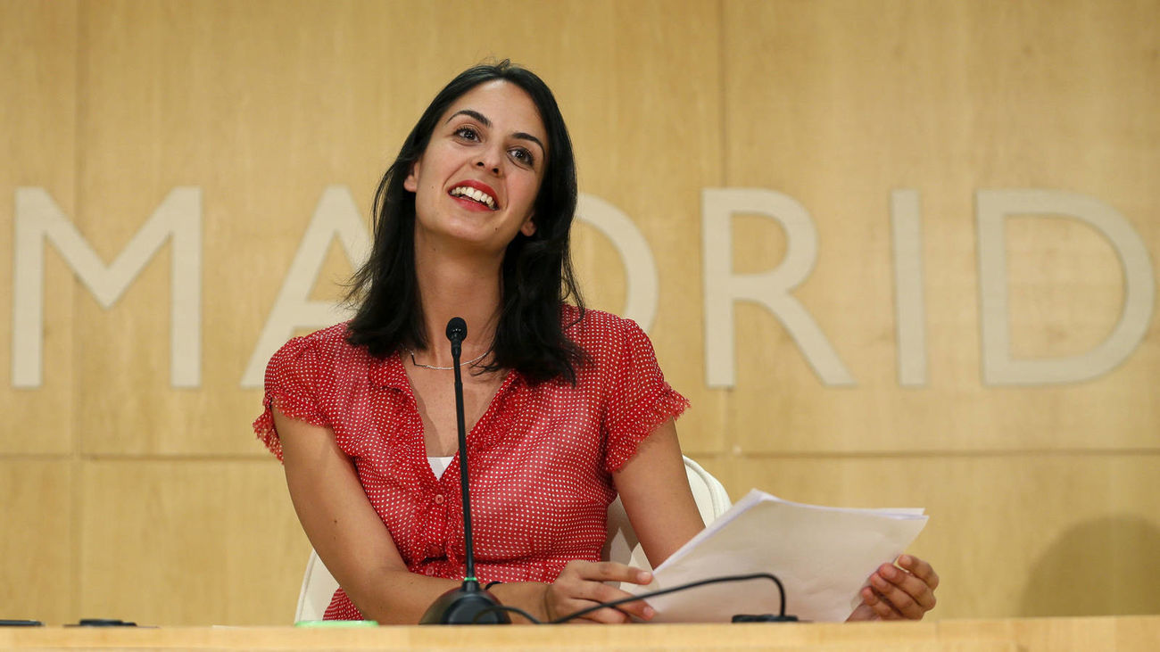 Rita Maestre durante unas de sus comparecencias en el Ayuntamiento de Madrid