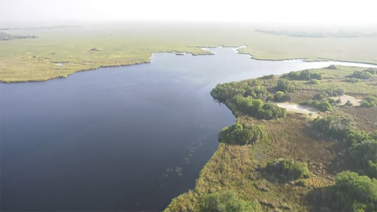 Conocemos el Delta del Okavango desde las alturas