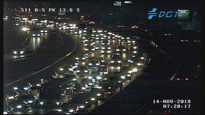 Retenciones en todas las vías de entrada a Madrid