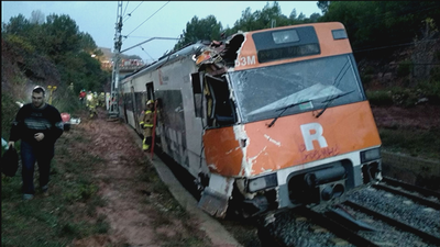 Las primeras imágenes del accidente de un tren de Cercanías en Vacarisses