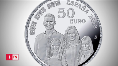 Emiten una moneda de colección en la que aparecen los Reyes y sus hijas