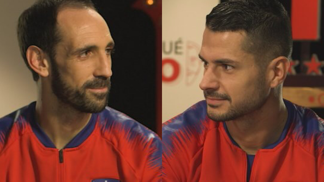 Juanfran y Vitolo: "Hay que dejar sin espacios al Barça"