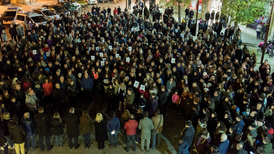 Concentración en Monzón en repulsa por el asesinato de Rokhaya