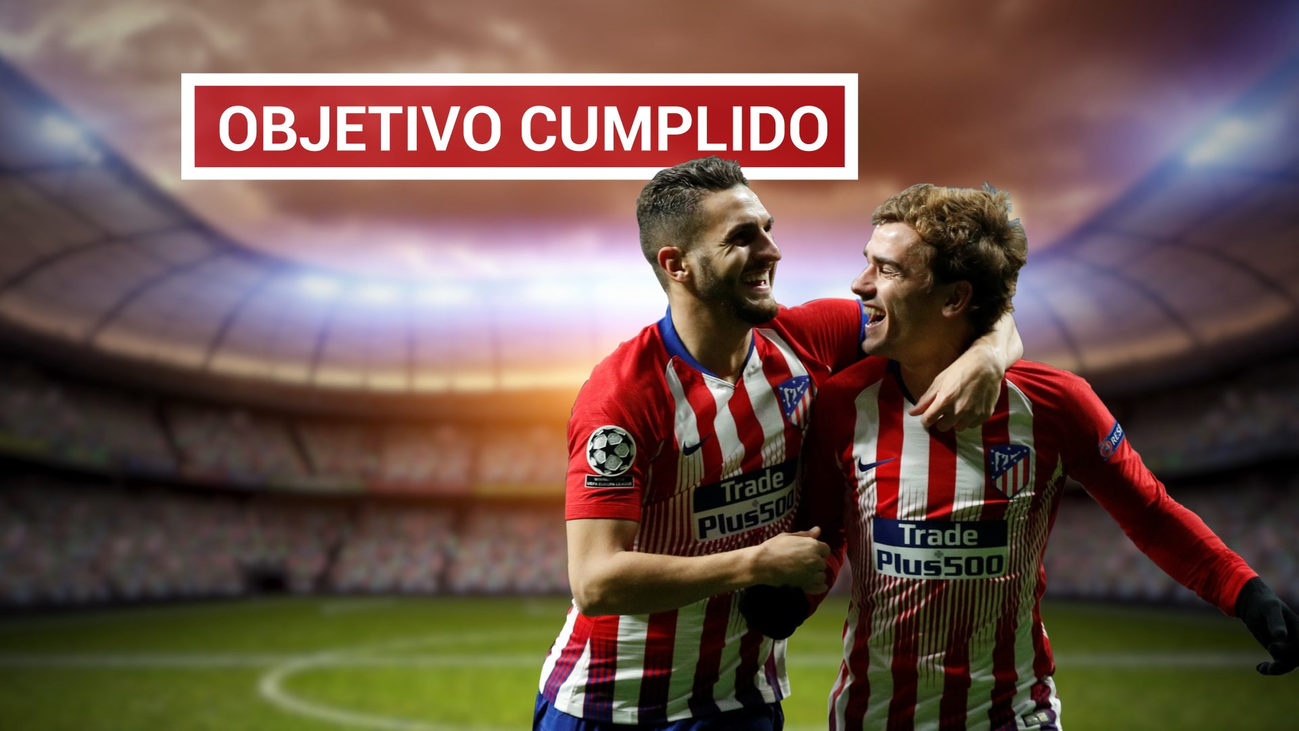 El Atleti, en octavos de la 'Champions' por quinta vez en seis años