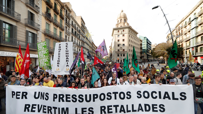 Cuarto día de manifestaciones en Barcelona contra los recortes