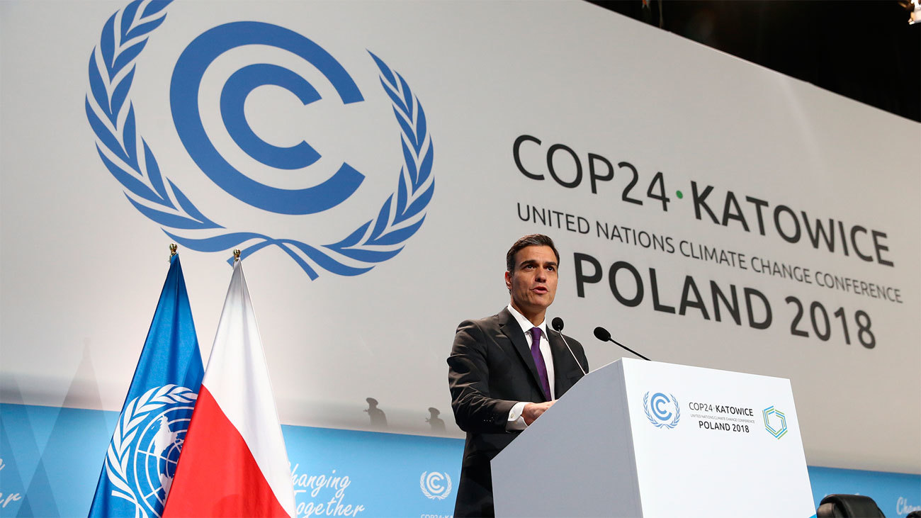 Sánchez avanza reducciones más ambiciosas de CO2 para 2030 y 2050
