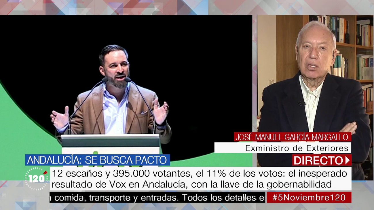 García-Margallo: "Cataluña y la inmigración han disparado el voto a Vox"