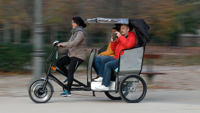 Triciclos de paseo en el Retiro