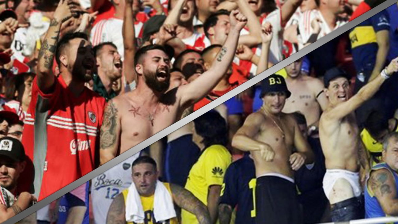 Las hinchadas del Boca y del River ya inundan Madrid