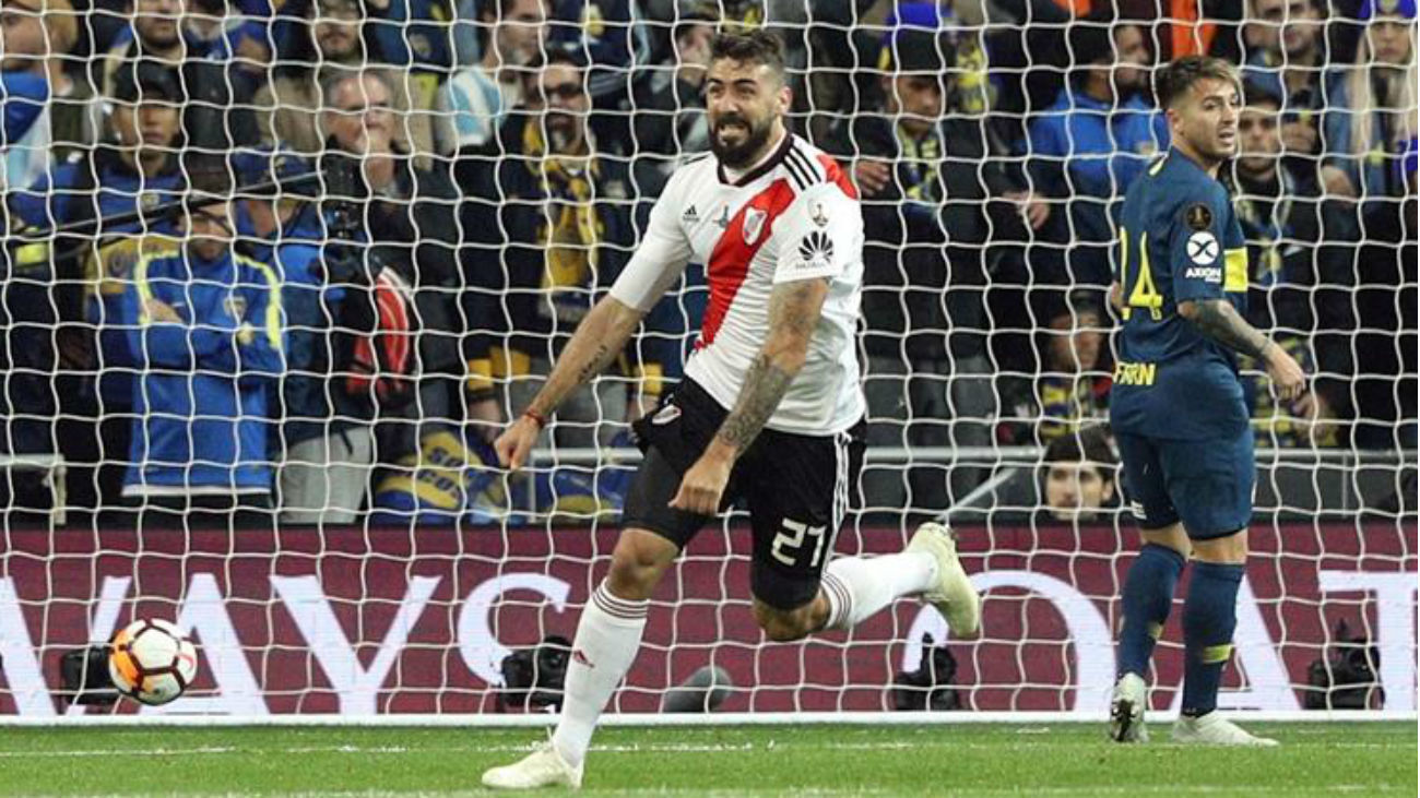 Gol de Pratto, del River, a Boca (1-1)