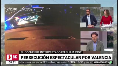 Persecución espectacular, con tiroteo incluido, por las calles de Valencia