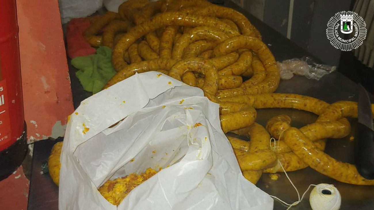 Salchichas incautadas