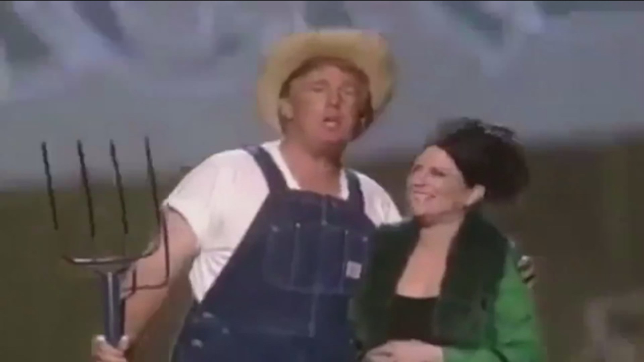 Trump se disfraza de granjero