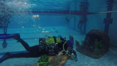 El belén subacuático de los bomberos