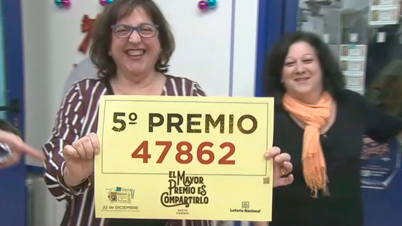 El 47.862, primer quinto premio del Sorteo de Navidad 2018, dotado con 60.000 euros a la serie