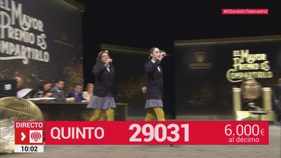 El 29.031, cuarto quinto premio, vendido en Madrid, Alcobendas y Móstoles