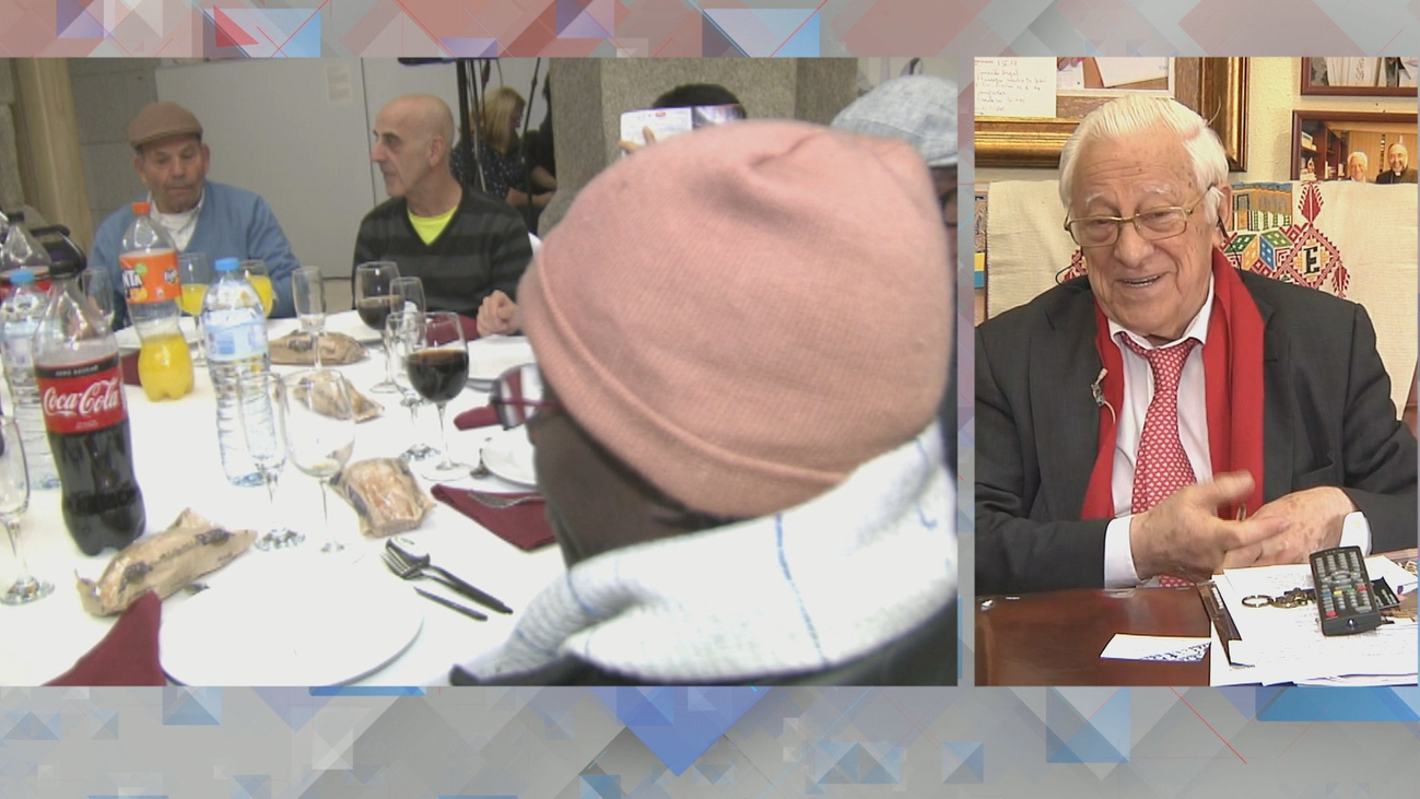 El padre Ángel detalla cómo fue la cena solidaria de Nochebuena en el Museo del Prado