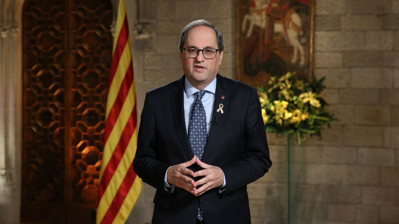 Torra llama a los catalanes a "rebelerarse ante la injusticia"