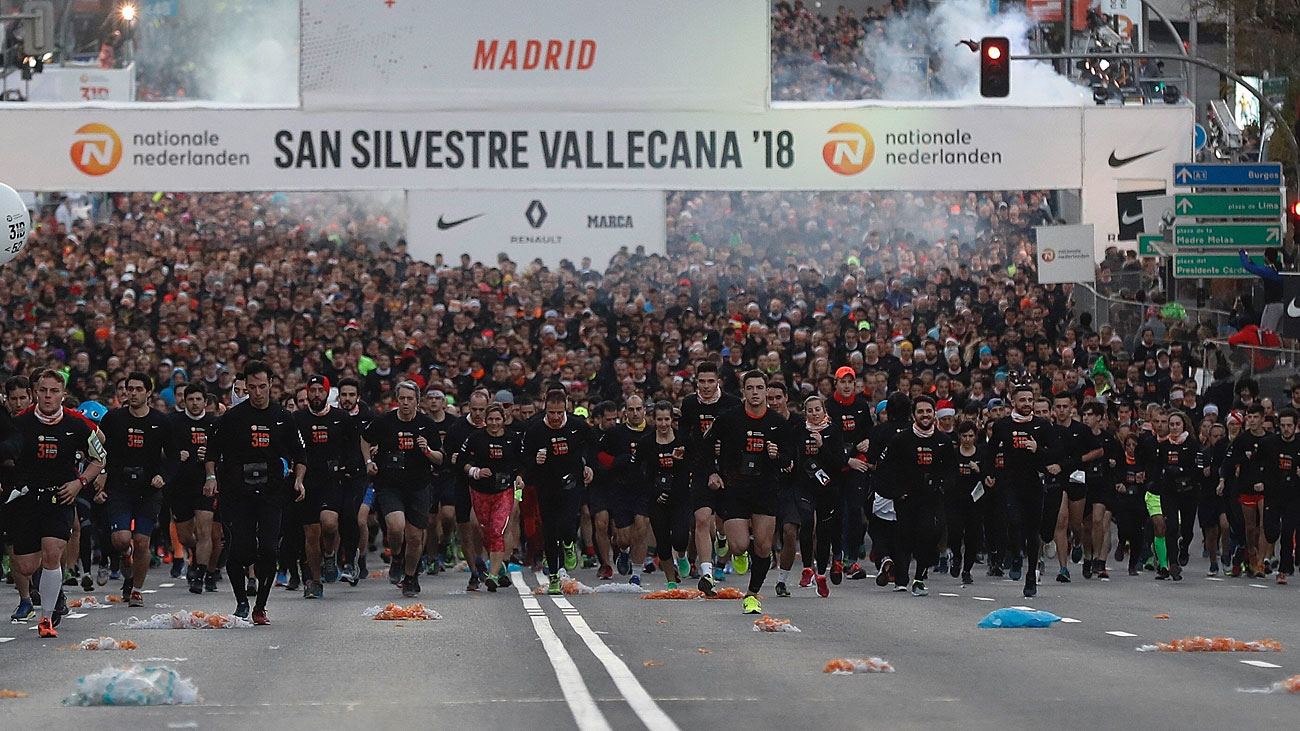 San Silvestre Vallecana 2018: primera parte de la carrera popular