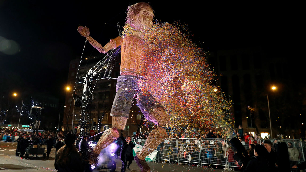 El muñeco 'Mo', el niño gigante de la Cabalgata de Madrid