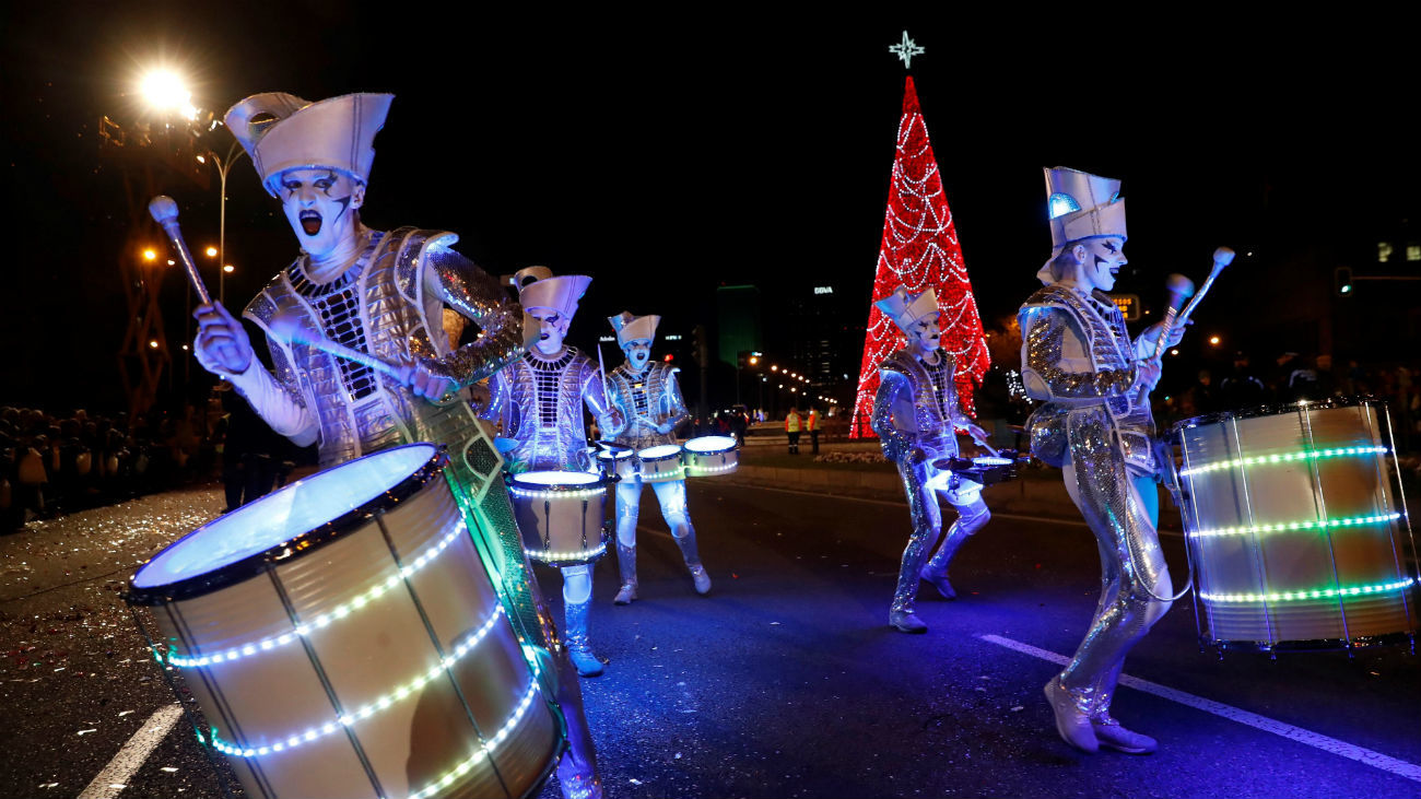 Vista de la cabalgata de Reyes de Madrid