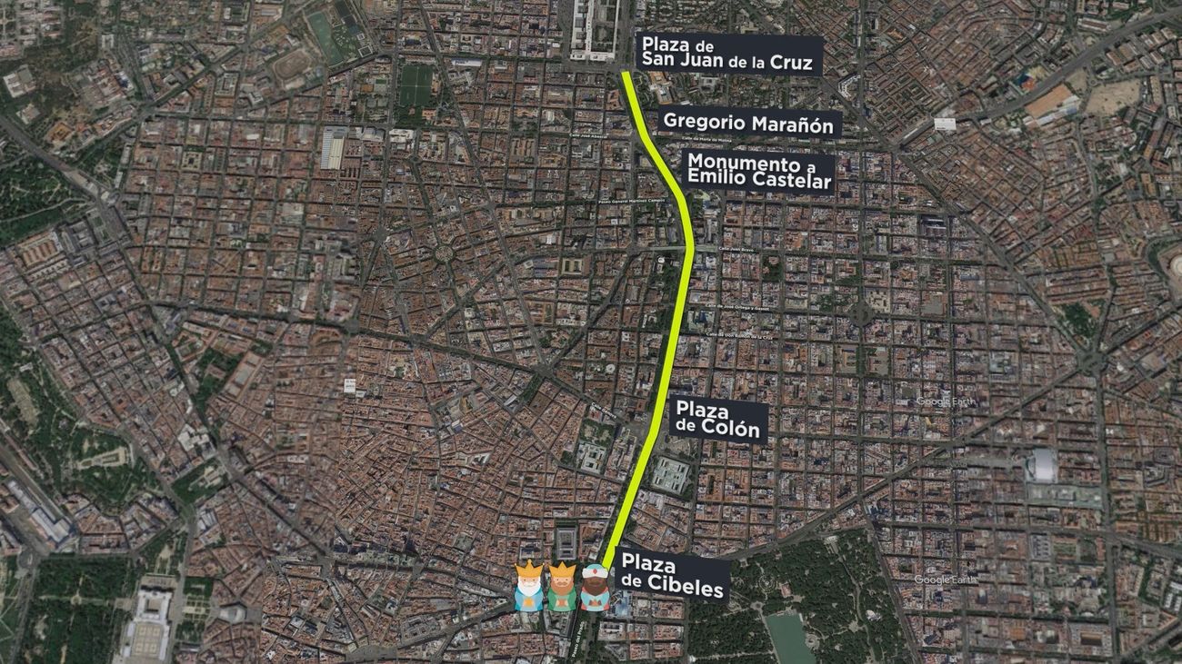 La Castellana y viales del entorno sufrirán cortes de tráfico con motivo de la cabalgata