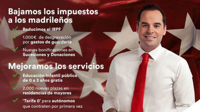 Ciudadanos exhibe a Aguado y sus proyectos en vallas publicitarias en el metro