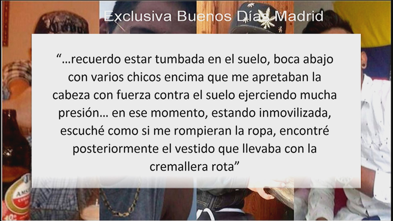 La víctima de 'la manada de Alicante' relata cómo la agredieron