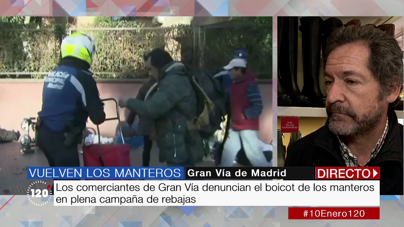 Vivimos en directo una redada contra los manteros de Plaza Elíptica