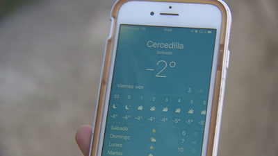 El frío polar desploma el mercurio en Navacerrada hasta los -10,3 grados