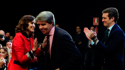 Garrido emocionado tras ser ovacionado por el PP madrileño