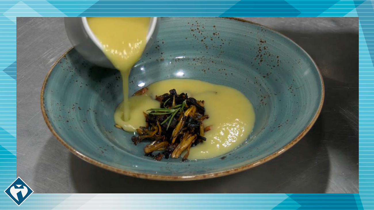 Crema de puerros y setas para combatir el frío