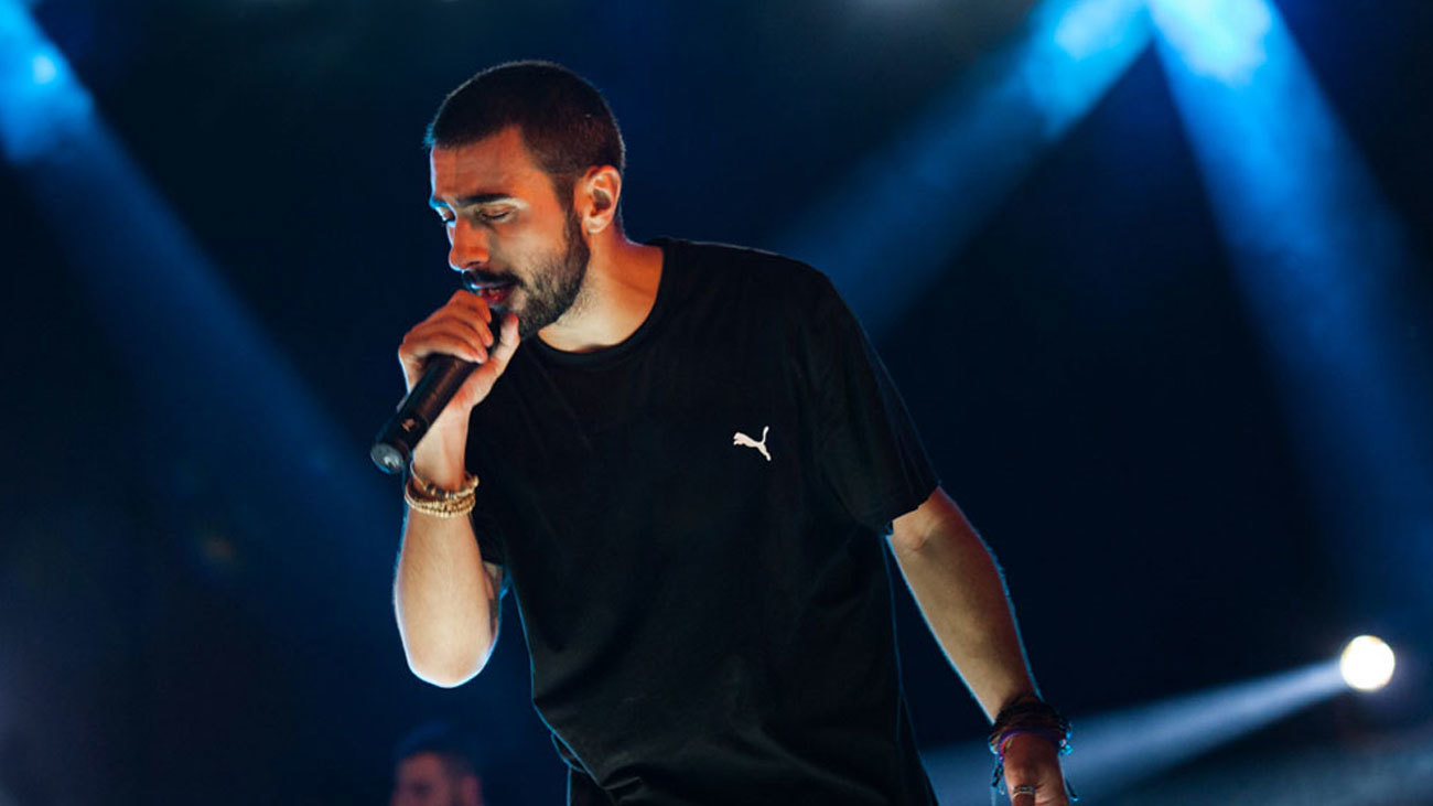 El cantante Rayden, en concierto