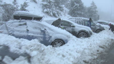 Primera gran nevada de la temporada en Navacerrada