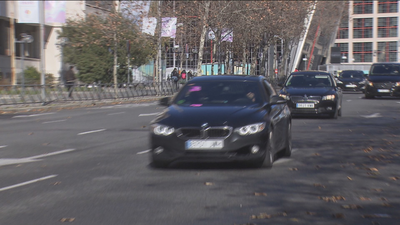 Sonora protesta de los VTC por las calles de Madrid