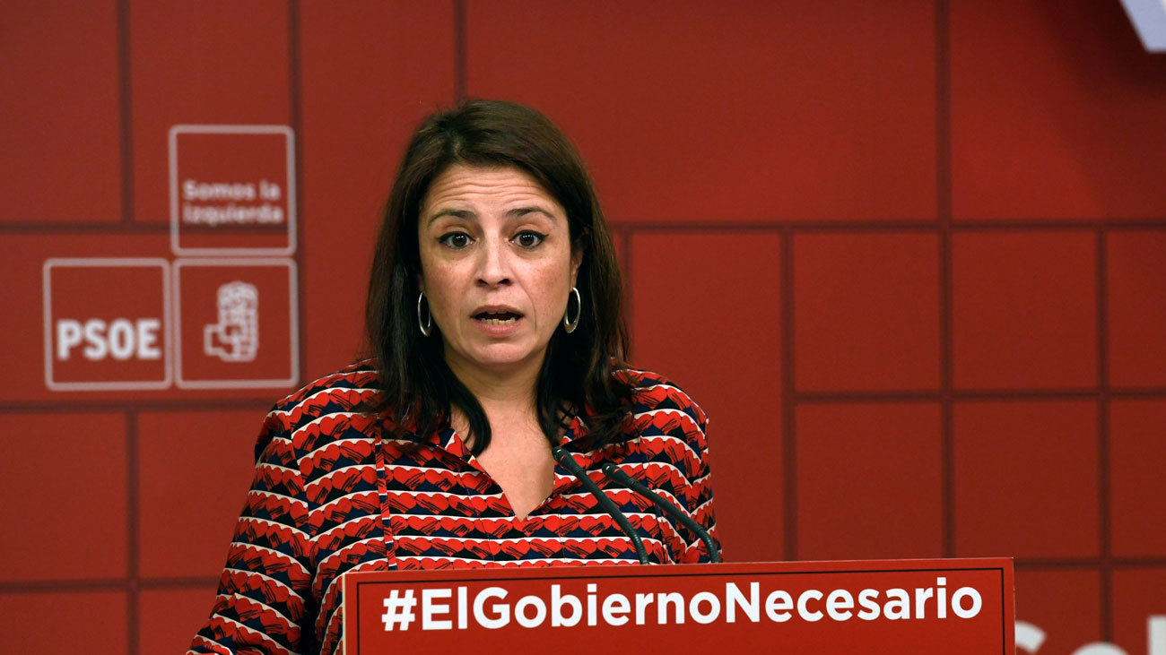 La portavoz del PSOE en el Congreso, Adriana Lastra
