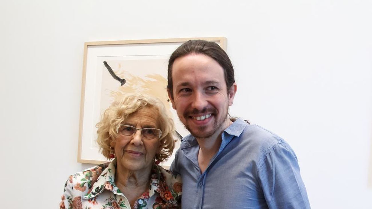 Manuela Carmena y Pablo Iglesias