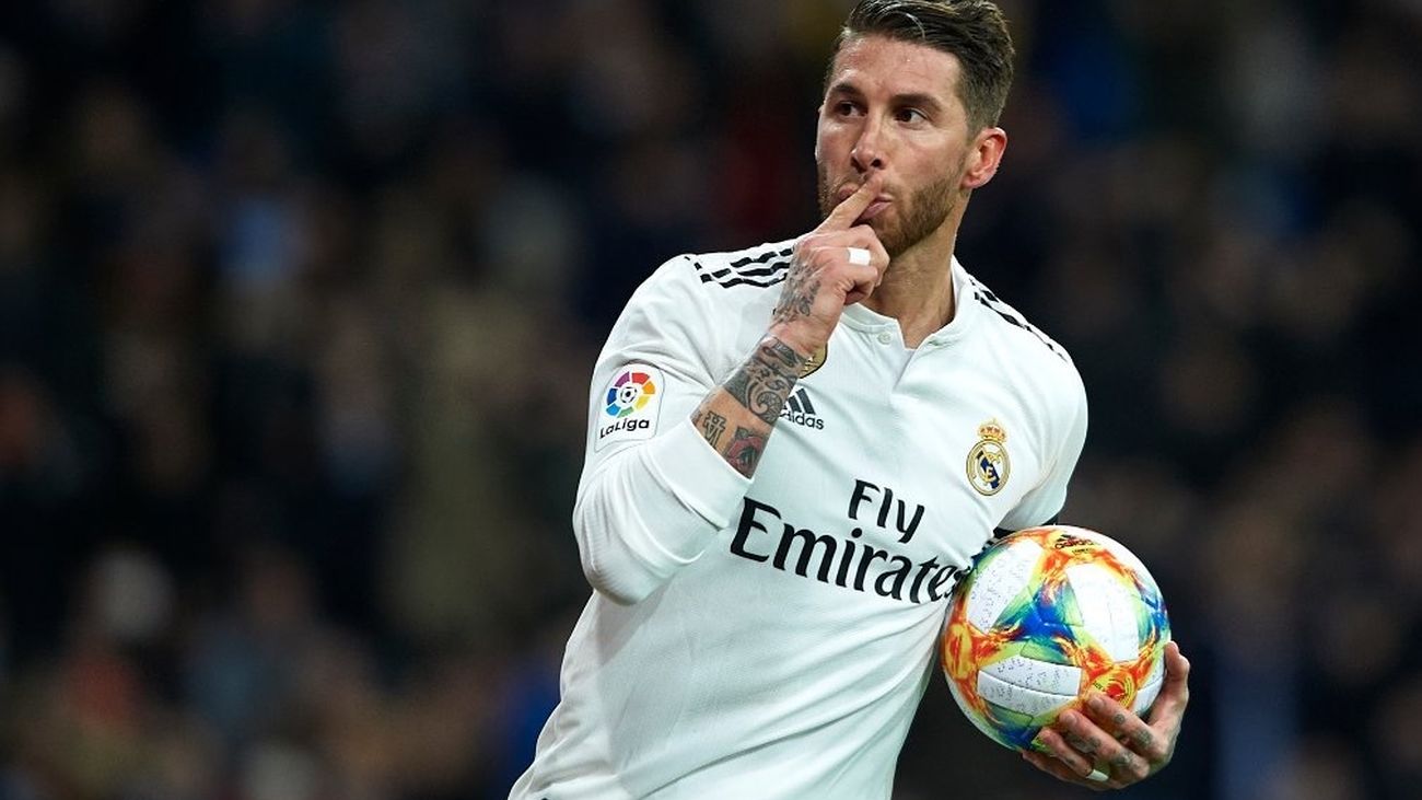 Gol de Sergio Ramos de penalti al Girona (2-1)