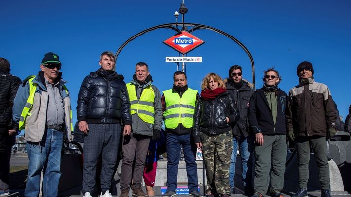 Los 8 taxistas en huelga de hambre / EFE
