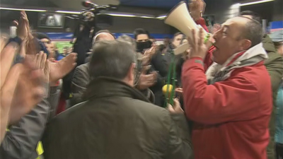 Los taxistas bloquean las salidas del metro en IFEMA