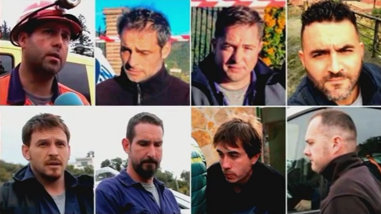 Estos son los 8 mineros que están rescatando al pequeño Julen