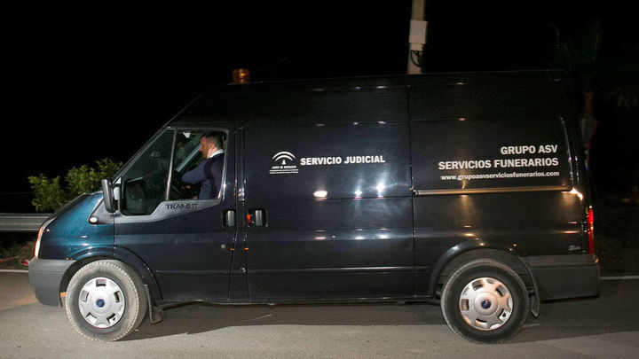 Traslado del pequeño Julen al tanatorio
