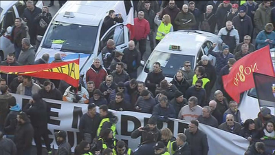 La huelga de taxistas, seis días de tensión