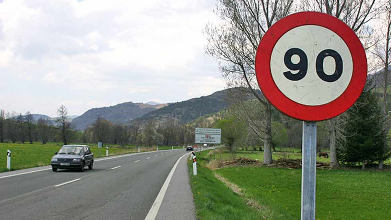 Entra en vigor este martes la reducción de velocidad a 90 km/h en carreteras convencionales