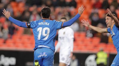 Gol de Jorge Molina al Valencia (0-1)